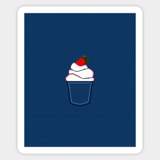 Cupcake in Pocket Sticker